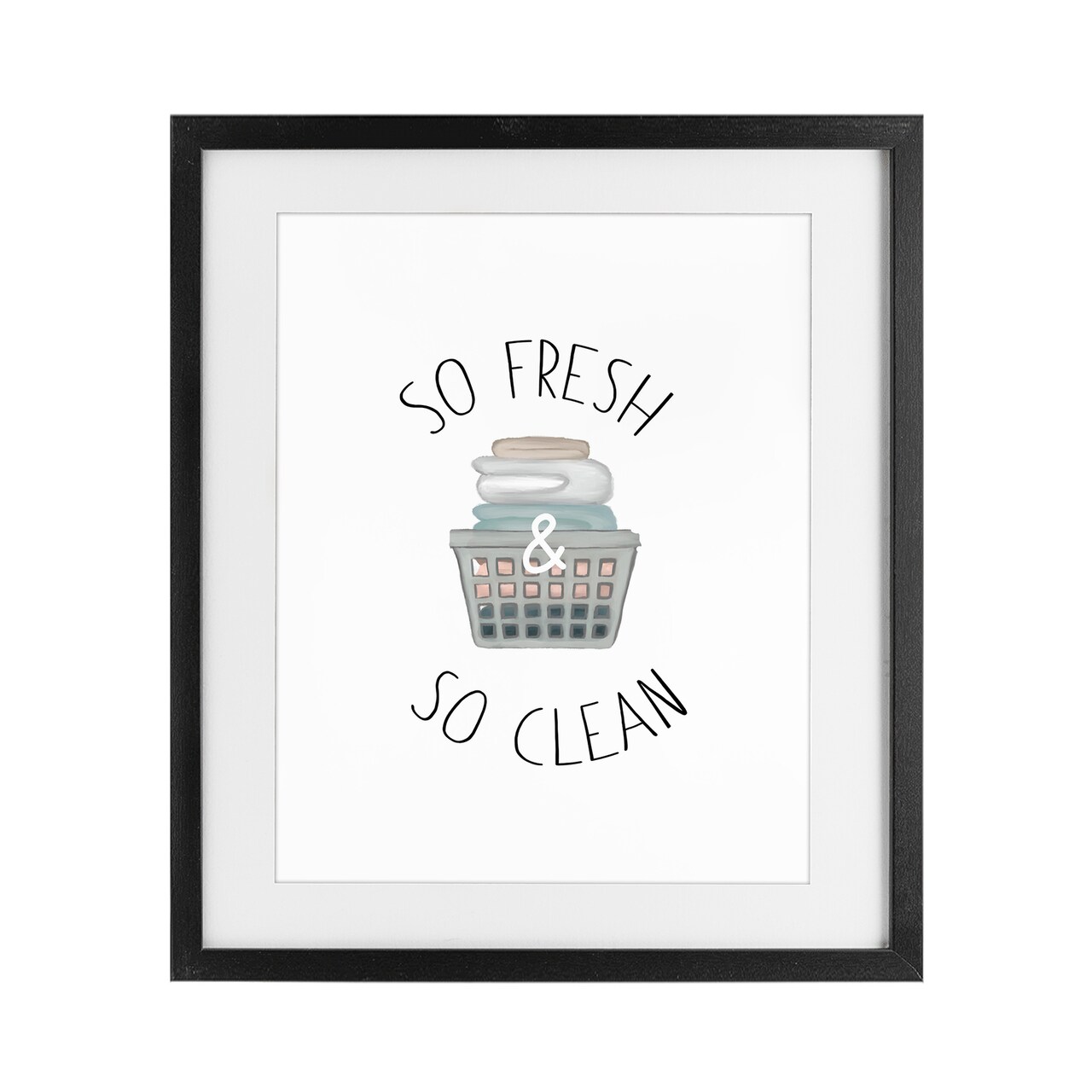 Stupell Industries So Fresh Laundry Basket Framed Print Under Glass, design by Elizabeth Medley